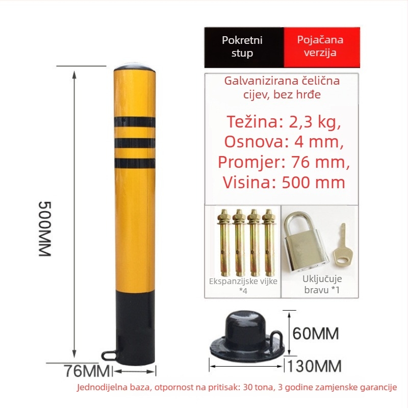 Parkirna barijera protiv sudara | Model Abh-yz | Marka Shuobeidi | Materijal: Drugo | Tip: Drugo