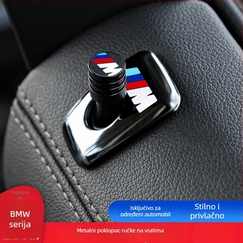 Metalni poklopac gumba zaključavanja vrata BMW — kompatibilan s modelima 3, 5, X3, X5, X1, s ispisanim logom