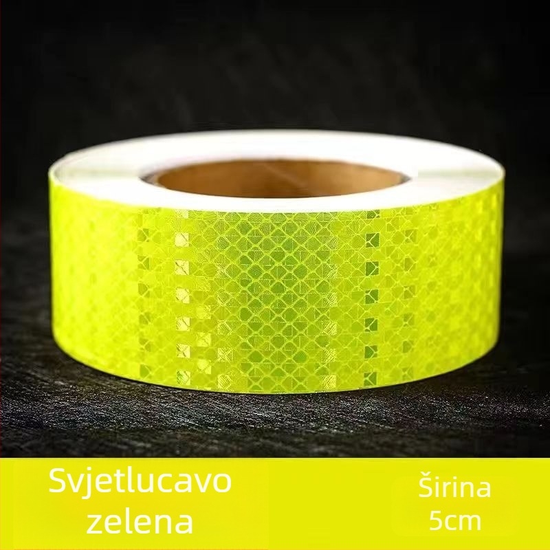 Reflektivna upozoravajuća naljepnica za vozila — ljepilo, prilagodba, jednobojni uzorak, montaža ljepilom.
