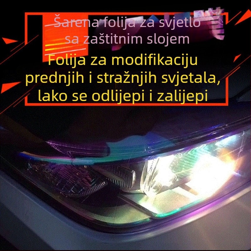 Tro-slojni debeli film za promjenu boje svjetala automobila s hameleon efektom, za automobile i motocikle