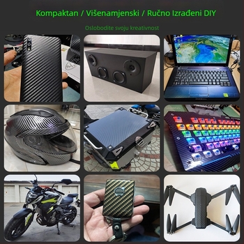 Folia za promjenu boje automobila od karbonskih vlakana, 5D/6D, sjajna i mat završna obrada, PVC, 30×50 cm, potpuno obložavanje automobila