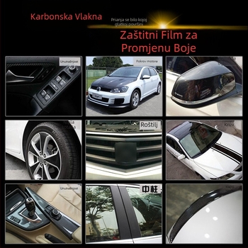 Folia za promjenu boje automobila od karbonskih vlakana, 5D/6D, sjajna i mat završna obrada, PVC, 30×50 cm, potpuno obložavanje automobila