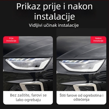 Hydrogel film za farove za Audijeve modele, jednostruko oblikovanje, otporno na ogrebotine i habanje.