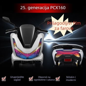Honda PCX160 Zaštitni film za prednja i stražnja svjetla, samoljepljiva karoserijska naljepnica, uzorak prema slici, otporan na ogrebotine
