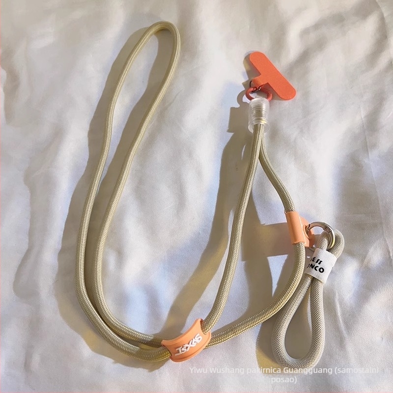 Ručni pleteni držač kartice za telefon s dugačkim crossbody remenom i kratkim remenom s kopčom; privjesak u obliku ključa; uzorak medvjed/životinje; akrilni materijal