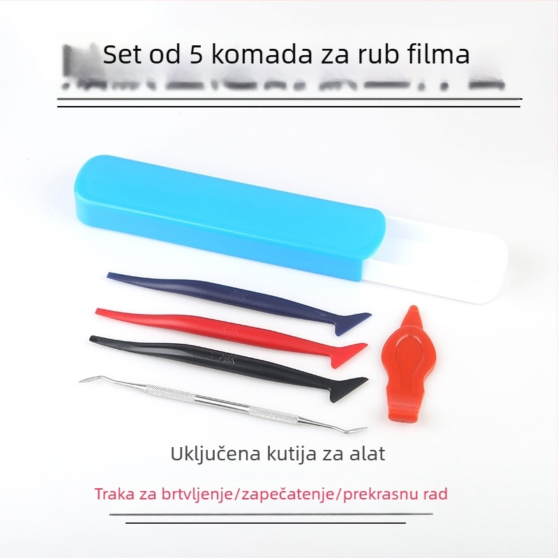 Set alata za foliju automobila s edge scraperom od deerskin wool za prozirni film (PP materijal, STR TOOLS, Car washer)