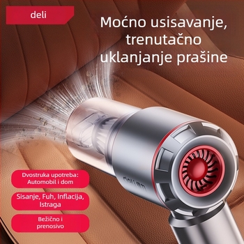 Ručni usisavač za automobil i dom, bežični, punjivi, 7.4V 120W, usisni tlak 4000Pa