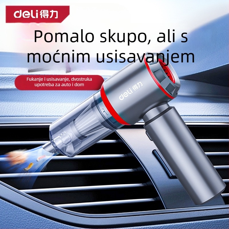 Ručni usisavač za automobil i dom, bežični, punjivi, 7.4V 120W, usisni tlak 4000Pa