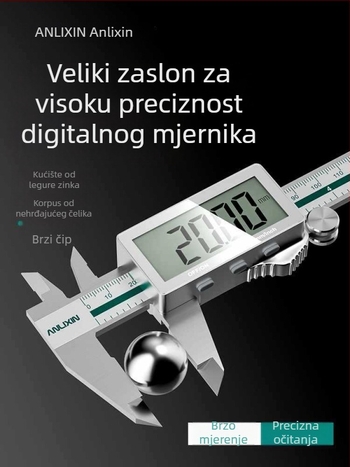 Digitalni mjerni alat od nehrđajućeg čelika za mjerenje dubine, visoka preciznost