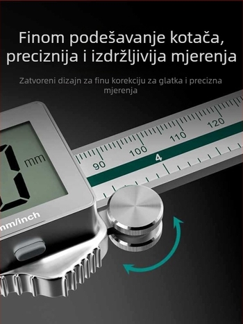 Digitalni mjerni alat od nehrđajućeg čelika za mjerenje dubine, visoka preciznost