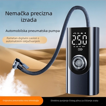 Prenosna bežična pumpa za auto – 12V, 80W, 25 L/min, Type-C punjenje, digitalni displej