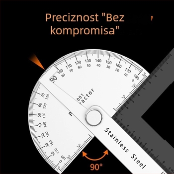 Neck Strength Nehrđajući čelik, visoko precizan mjerač kutova s višestrukom funkcijom za drvetarstvo i industriju
