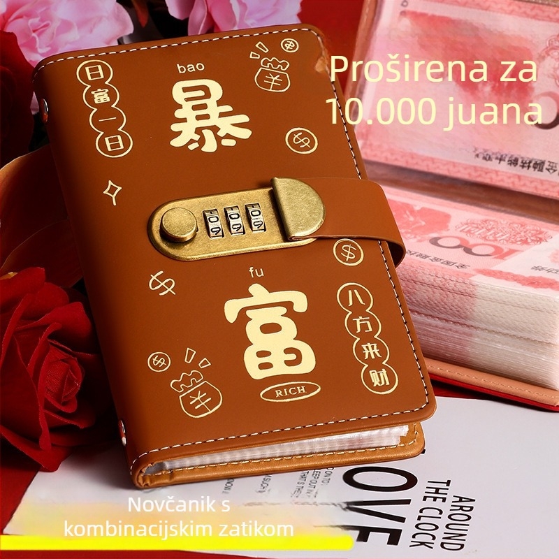 Bilježnica Jing yan - navlaka od umjetne kože, prozirne unutarnje stranice, 100-200 stranica, retro/minimalistički/nišni stil