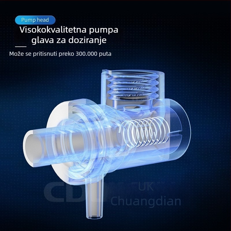 Zidni dozator pjene sapun – ručni pritisak, bez bušenja rupa, ABS, 480 g