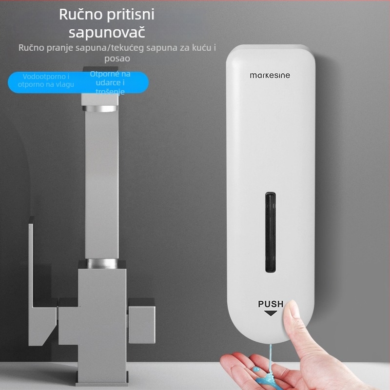 Mai Kexin Plastični zidni dozator sapuna s pumpom, za gel za tuširanje i kuhinjski deterdžent