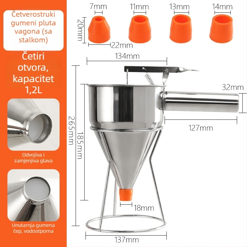 Takoyaki alat s nosačem, nehrđajući čelik, marka Xiao Zhang, moguć ispis logotipa, nepravilnog dizajna