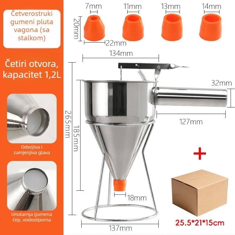 Takoyaki alat s nosačem, nehrđajući čelik, marka Xiao Zhang, moguć ispis logotipa, nepravilnog dizajna