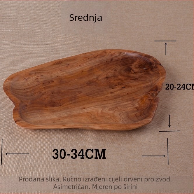 Drveni tanjur za večeru – nepravilan oblik, bojena površina, tisak loga, mogućnost prilagođavanja