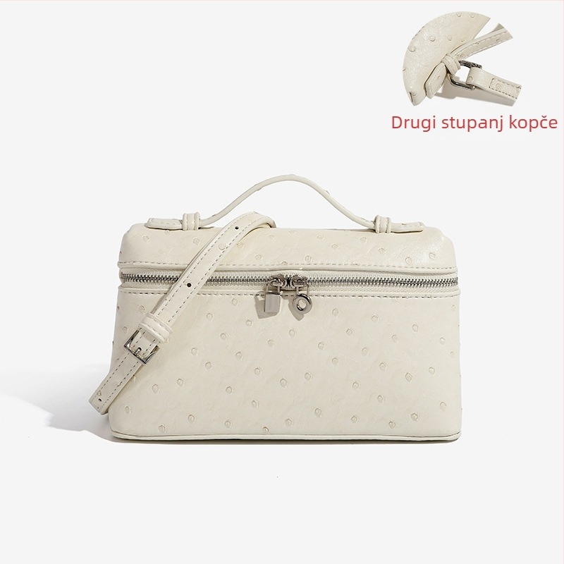 PU kožna ženska mini crossbody torbica — horizontalni kvadratni oblik, zatvarač, podstava PU, jedna naramenica, ljeto 2024