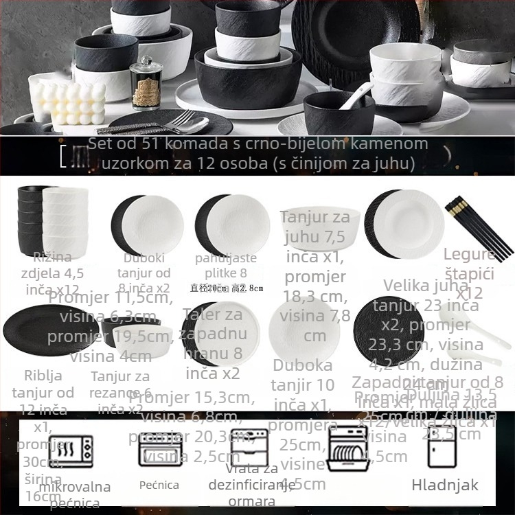 Set posuđa: keramika s pod-glazur, nepravilnog oblika, modern minimalistički stil, za kućnu upotrebu, otporno na mikrovalnu