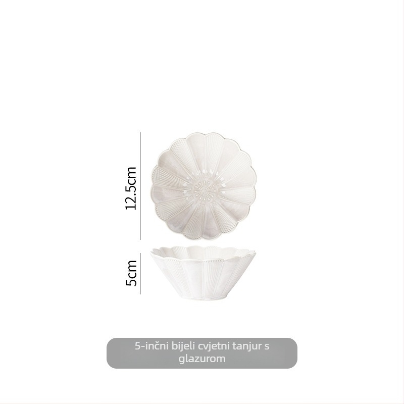 Porcelanska okrugla zdjela — japanskog stila glazirana keramika, za ramen i juhu, mikrovalna sigurnost, više uzoraka, lagani luksuz retro posuđe
