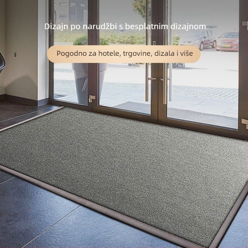 Ulazna prostirka s prilagođenim logom, protuklizna, upija vlagu, pravokutnog oblika