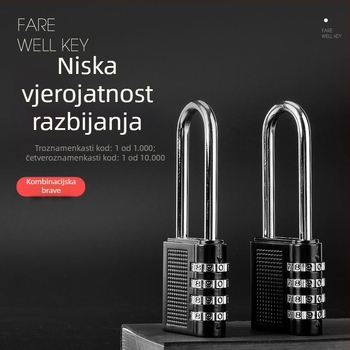 Vanjski otporan manganski čelični kombinacijski katanac za ormariće i vrata