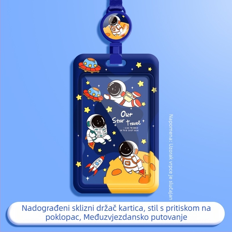 Izvlačni držač kartice; za učenike i kampus identifikacijske kartice; Materijal: svila s cvjetnim uzorkom; Stil: albumski stil; Opća namjena