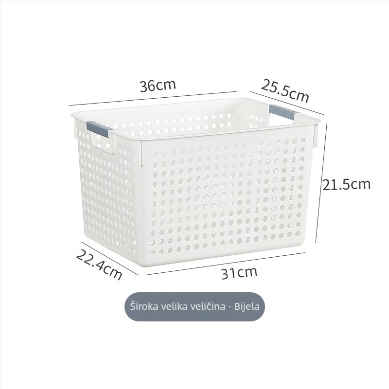 Plastična stolna košarica za pohranu s pletenim dizajnom, japanski stil, model LD6070-6073, za voće, povrće i grickalice