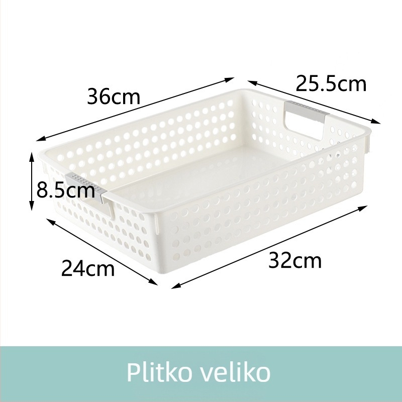 Plastična stolna košarica za pohranu s pletenim dizajnom, japanski stil, model LD6070-6073, za voće, povrće i grickalice