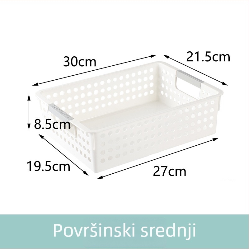 Plastična stolna košarica za pohranu s pletenim dizajnom, japanski stil, model LD6070-6073, za voće, povrće i grickalice