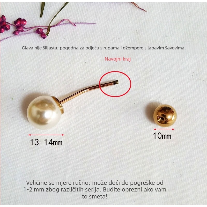 Francuski manžetni gumbi, s dvostrukim glavama, spiralne perlne metalne gumbe, odvijački zatvarač