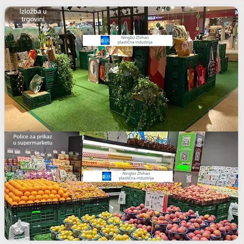 Plastični sklopivi koš za voće i povrće – materijal: plastika; model: koš za pohranu voća; primjena: voće, povrće, ostalo; kategorija: koš za voće i povrće; stil: moderni minimalistički