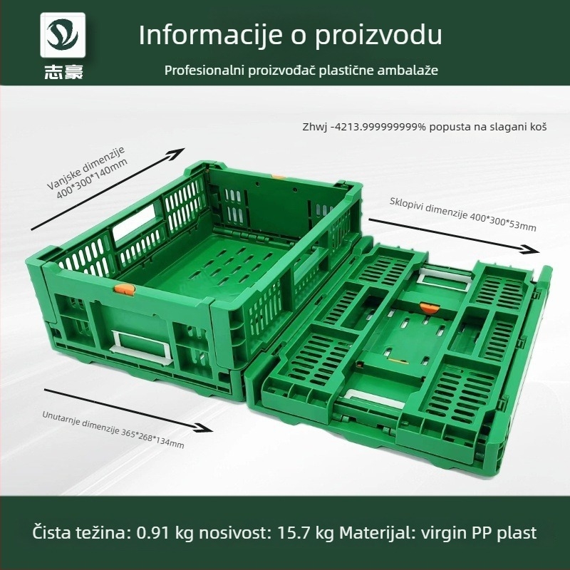 Plastični sklopivi koš za voće i povrće – materijal: plastika; model: koš za pohranu voća; primjena: voće, povrće, ostalo; kategorija: koš za voće i povrće; stil: moderni minimalistički