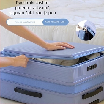 Putnički kofer sa bočnim otvaranjem i proširenjem, ABS+PC materijal, vodootporan, suho-mokro odjeljenje, TSA kombinirani brava