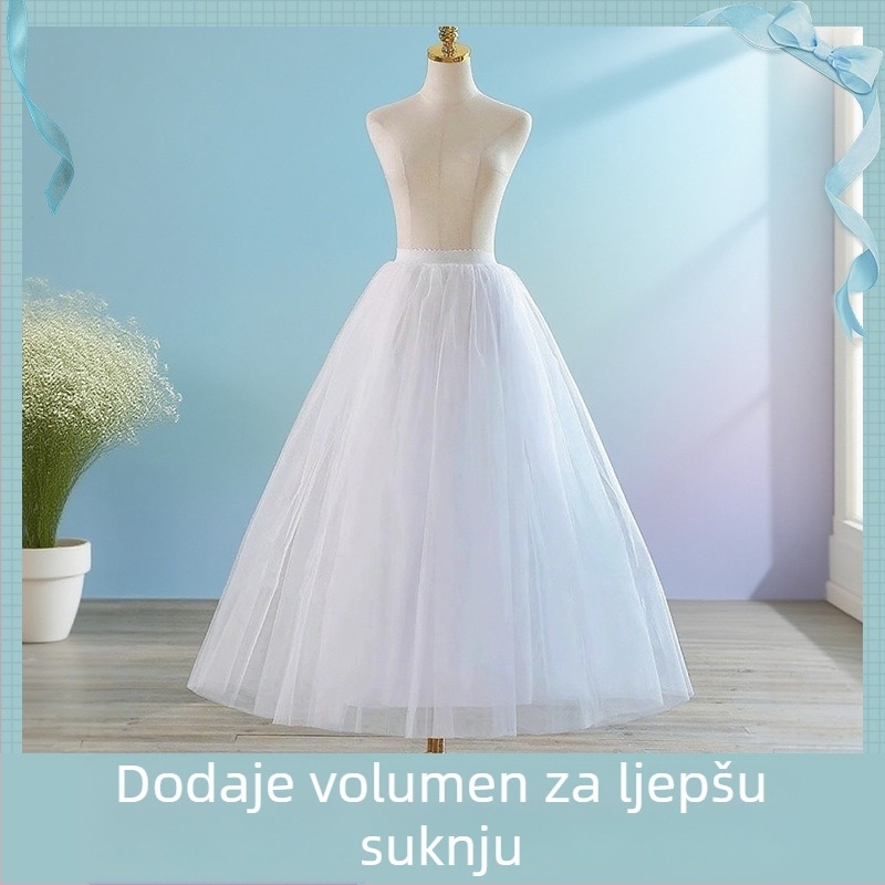 Vjenčana haljina s bezkostnom potporom, Lolita stil za ples, mekani til s mrežastom podom, za odrasle, jesen 2025