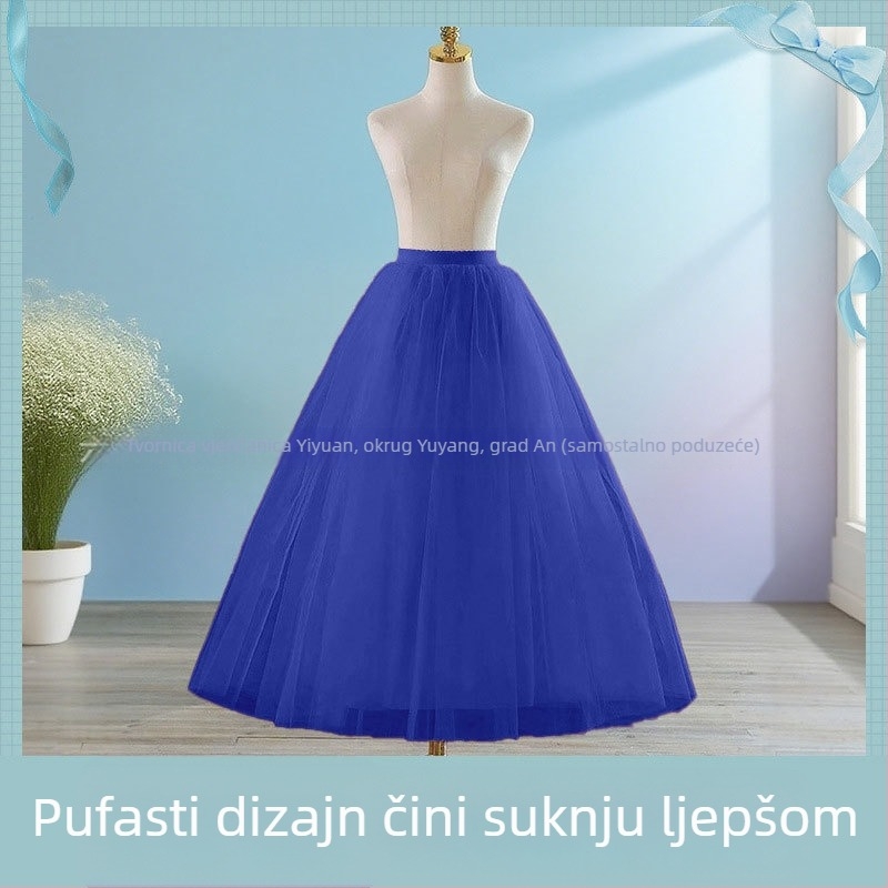 Vjenčana haljina s bezkostnom potporom, Lolita stil za ples, mekani til s mrežastom podom, za odrasle, jesen 2025