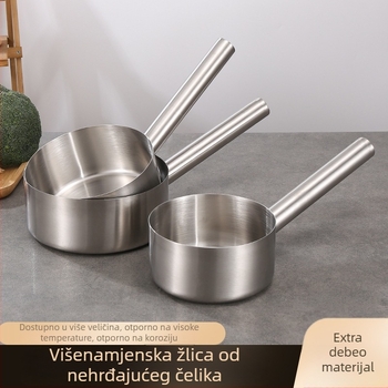 Žlica od nehrđajućeg čelika s plosnim dnom, kuhinjska žlica, jednostavan stil, Kitchen cattle, mogućnost prilagodbe logotipa