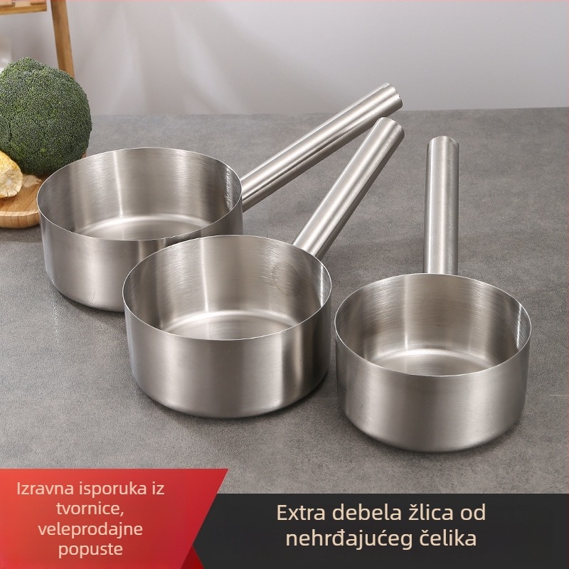Žlica od nehrđajućeg čelika s plosnim dnom, kuhinjska žlica, jednostavan stil, Kitchen cattle, mogućnost prilagodbe logotipa