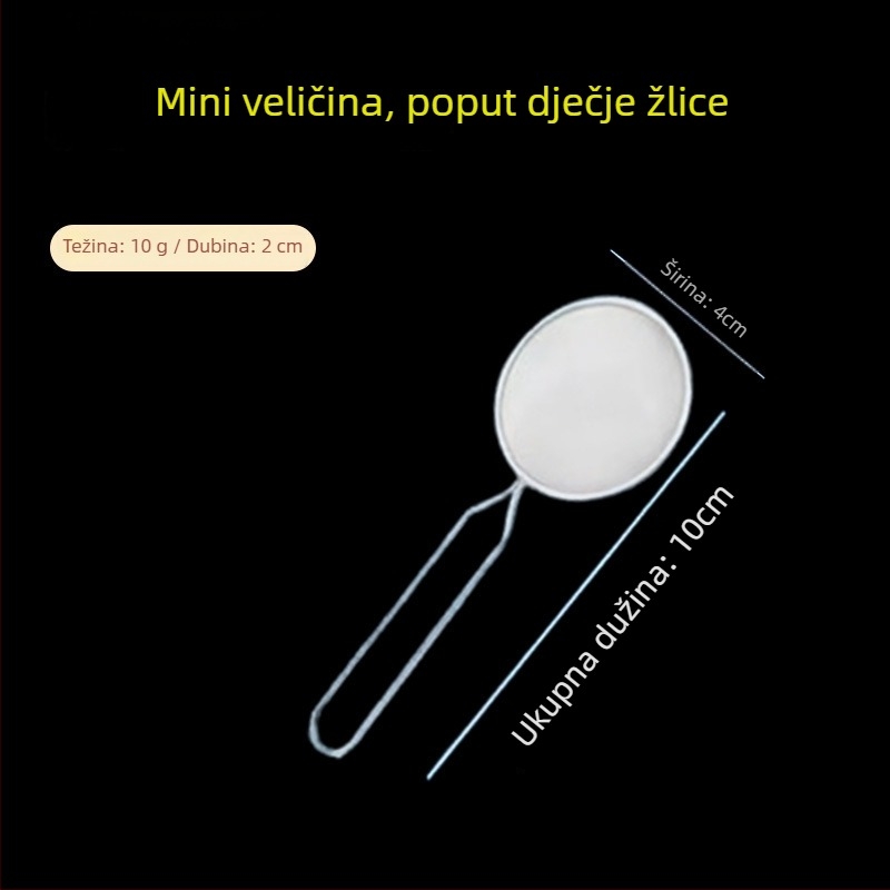 Kuhinjska špatula s ultratankim 100-mrežnim filtrom za pjenu i sojino mlijeko, ručica od nehrđajućeg čelika 304, šifra Flat 10+12+14+16