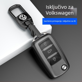 Connarth VW TPU kućište ključa, luksuzni stil, kompatibilno sa Sagitar, Bora, Tiguan, Langxing, Santana, Jetta, Langyi, Polo, Golf
