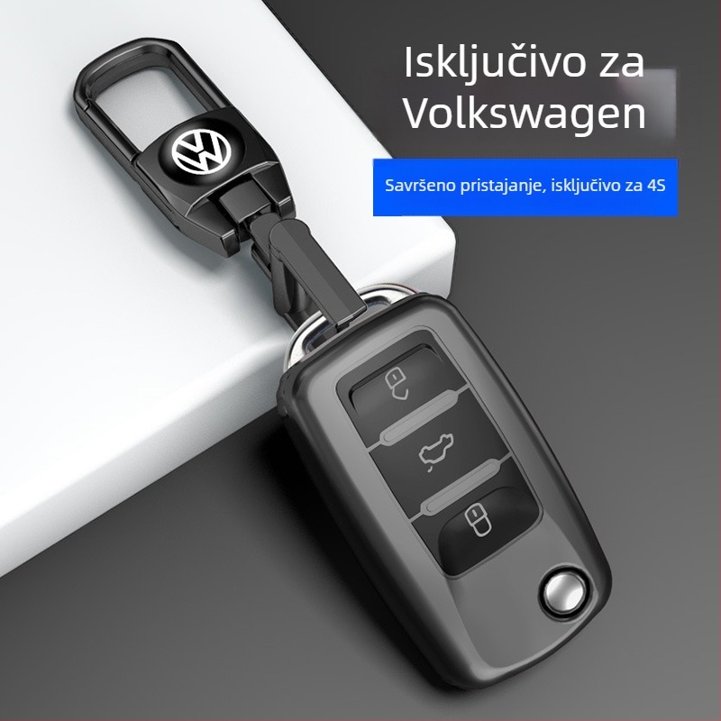 Connarth VW TPU kućište ključa, luksuzni stil, kompatibilno sa Sagitar, Bora, Tiguan, Langxing, Santana, Jetta, Langyi, Polo, Golf