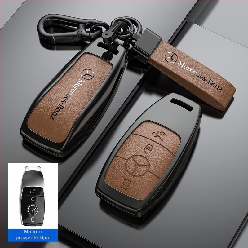 Set zaštite ključa za Mercedes-Benz C260L, E300L, C-klasa, GLB, GLC, A-klasa, GLE, S-klasa, GLS, E350 — cinkova legura, Bosgao, SKU xx88#629785028888, moderan stil