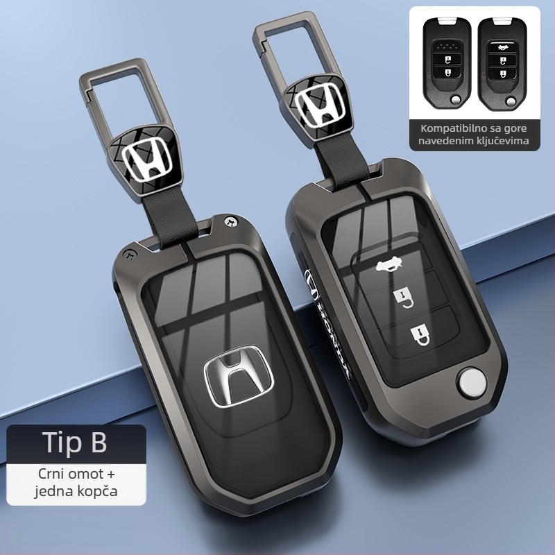 Kryt ključa Honda – cinkova legura, minimalistički stil, za CR-V, Civic, Accord, XR-V