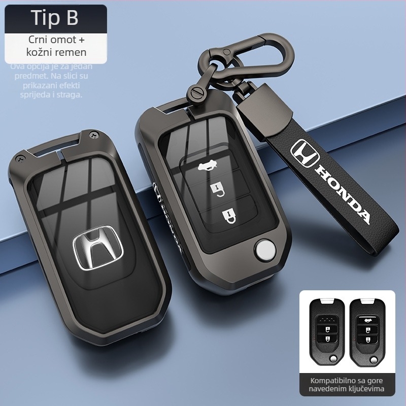 Kryt ključa Honda – cinkova legura, minimalistički stil, za CR-V, Civic, Accord, XR-V