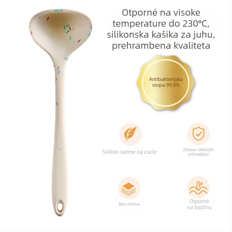 Set silikonskih spatula i žlica – neprijanjiva, otporna na visoke temperature, protuklizna, protiv opeklina, držak od silikona