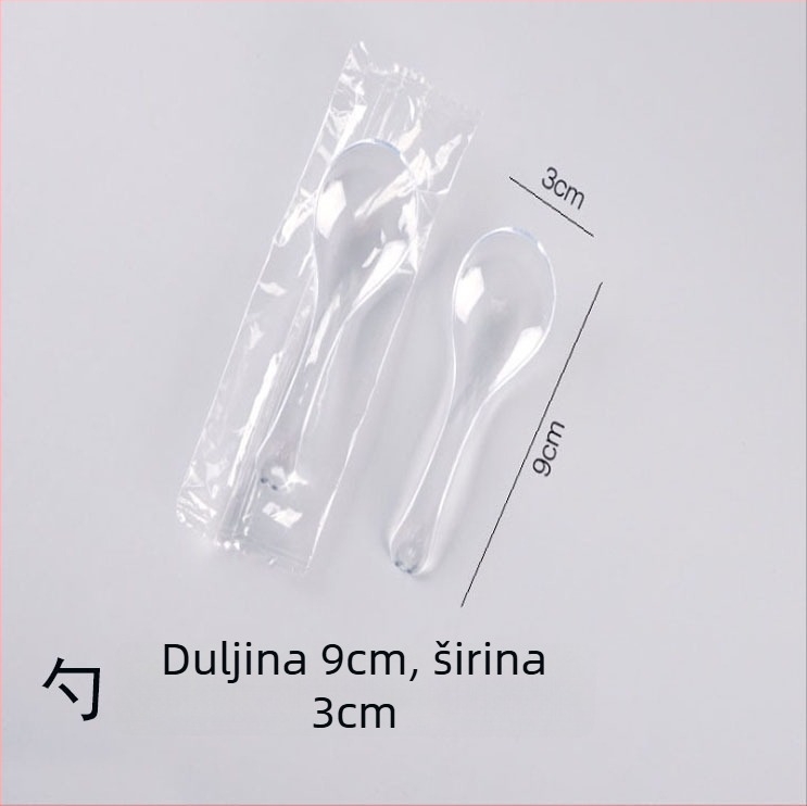 Jednokratne plastične žlice za Bibimbap, pakiranje 100 kom, za dostavu, nisu sigurne za mikrovalnu