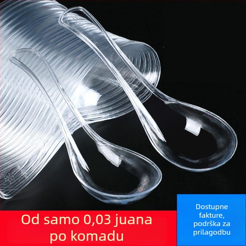 Jednokratne plastične žlice za Bibimbap, pakiranje 100 kom, za dostavu, nisu sigurne za mikrovalnu