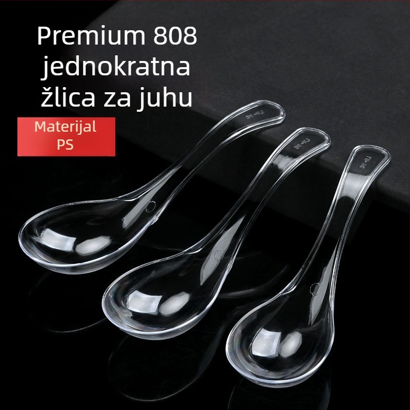 Jednokratne plastične žlice za Bibimbap, pakiranje 100 kom, za dostavu, nisu sigurne za mikrovalnu