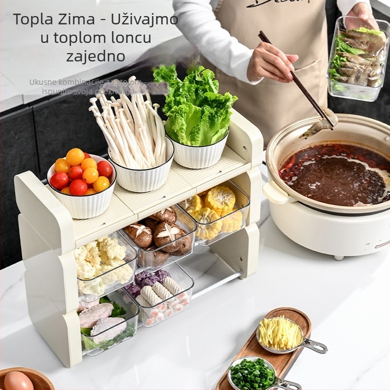Stolni okretni organizator za voće i užine | plastika | marka With Lemon | šifra proizvoda YN-5950 | moderan stil